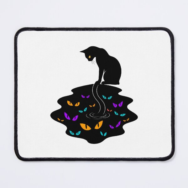 Item preview, Spooky Cat Glowing Eyes Silhouette Gothic Witchy designed and sold by chattsuede.