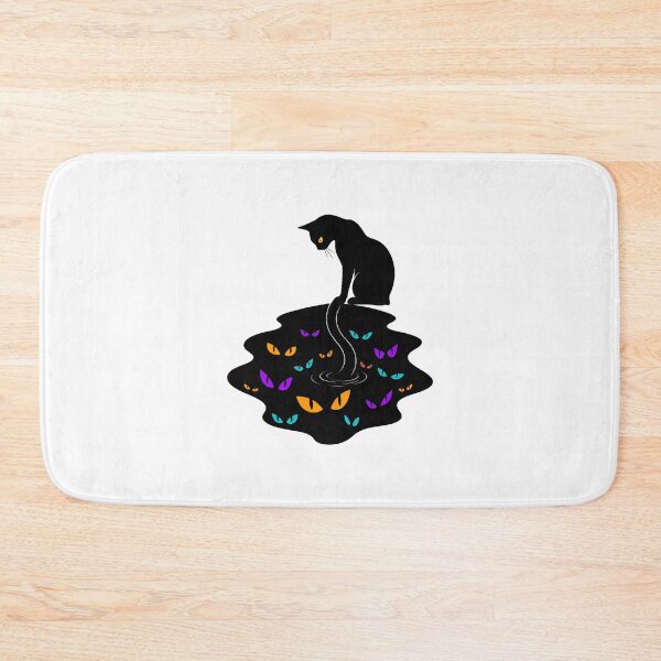 Item preview, Spooky Cat Glowing Eyes Silhouette Gothic Witchy designed and sold by chattsuede.