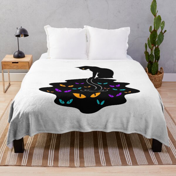 Item preview, Spooky Cat Glowing Eyes Silhouette Gothic Witchy designed and sold by chattsuede.