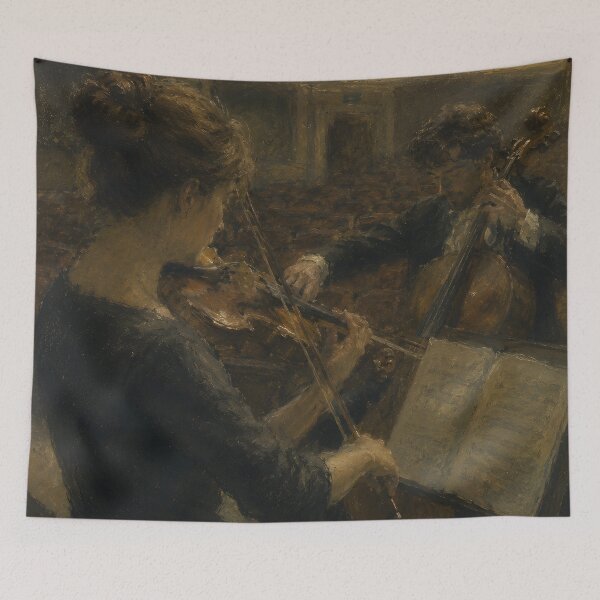 Item preview, Women Playing Strings Classical Orchestra Concert Painting designed and sold by GutyzDesignsES.