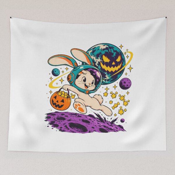 Item preview, Astronaut Bunny Space Trick Treat Halloween designed and sold by chattsuede.