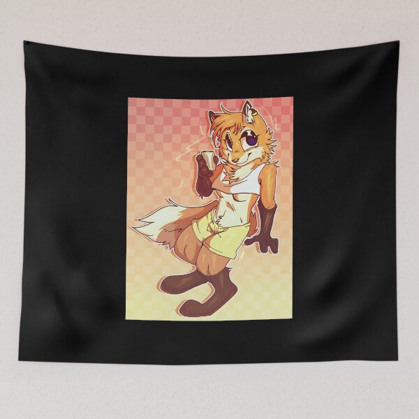 Item preview, Charming Fox Character with Coffee designed and sold by Fibi-studio.