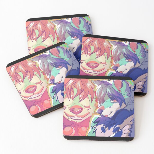 Item preview, Vibrant Furry Art with Wolf and Cat Characters designed and sold by Fibi-studio.