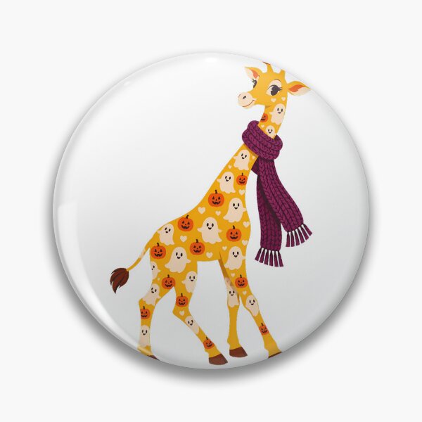 Item preview, Halloween Giraffe Scarf Ghost Pattern Autumn Teacher designed and sold by chattsuede.
