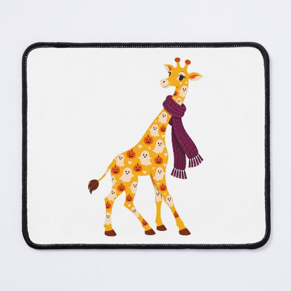 Item preview, Halloween Giraffe Scarf Ghost Pattern Autumn Teacher designed and sold by chattsuede.