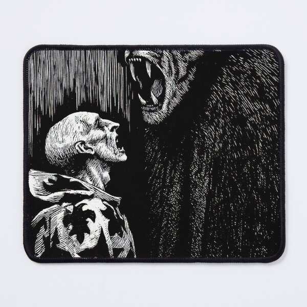 Item preview, Primal Fear Woodcut: Man and Roaring Beast designed and sold by POVAD.