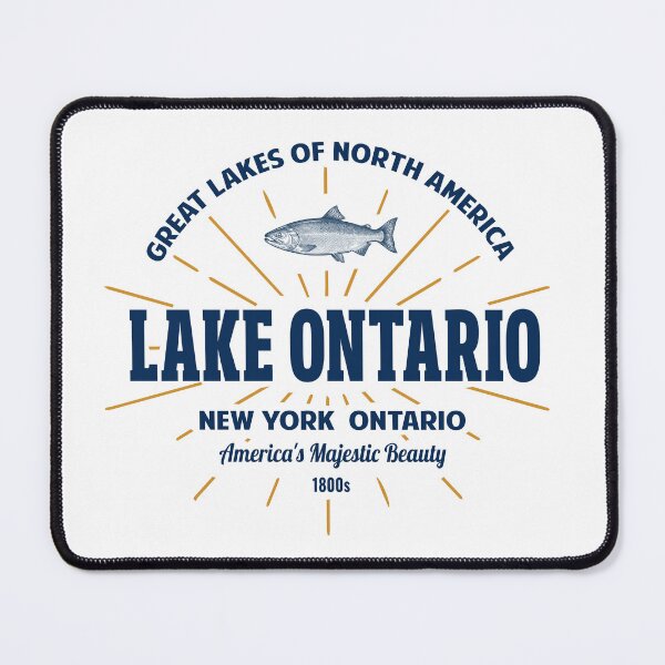 Item preview, Lake Ontario Vintage Badge Great Lakes Fishing Design designed and sold by ArtofDari.