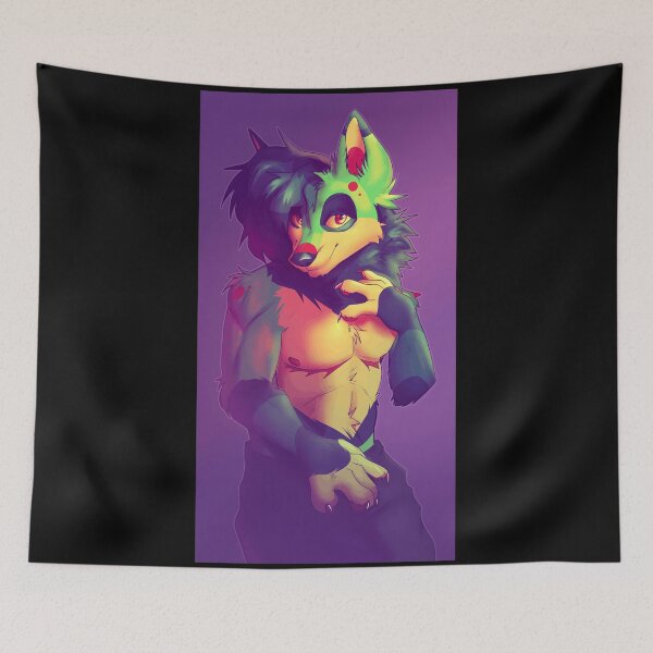Item preview, Colorful Furry Character with Vibrant Fur designed and sold by Fibi-studio.