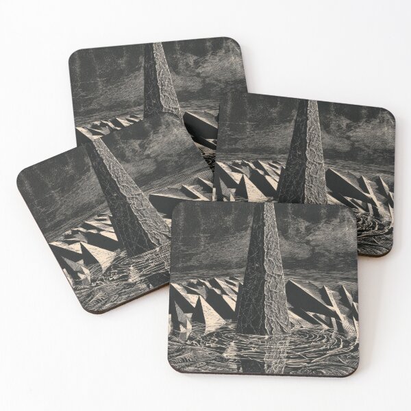 Item preview, Dramatic Obelisk: Cosmic Dark Surreal Landscape designed and sold by POVAD.