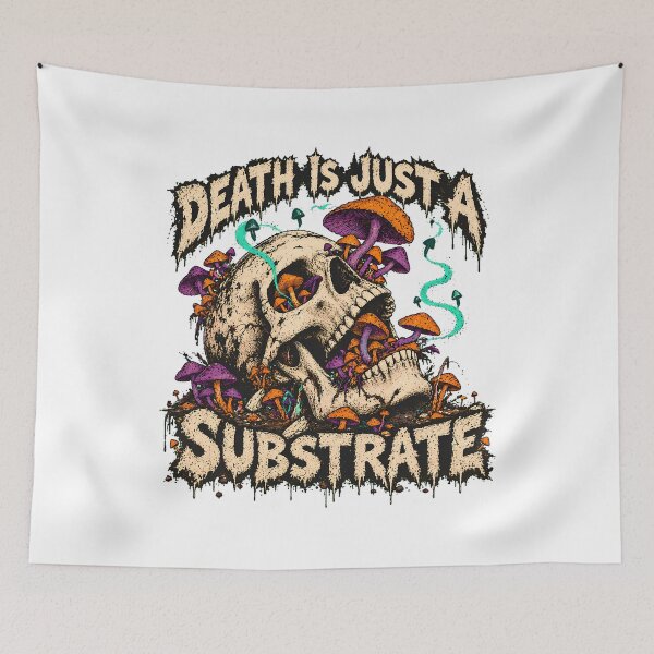 Item preview, Mushroom Skull Fungi Spore Psychedelic Mycologist designed and sold by chattsuede.