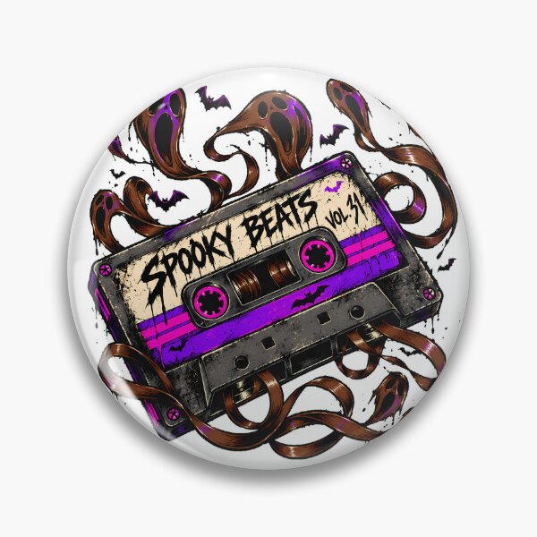 Item preview, Ghost Cassette Haunted Mixtape Bats Halloween DJ designed and sold by chattsuede.