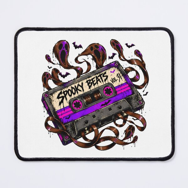Item preview, Ghost Cassette Haunted Mixtape Bats Halloween DJ designed and sold by chattsuede.