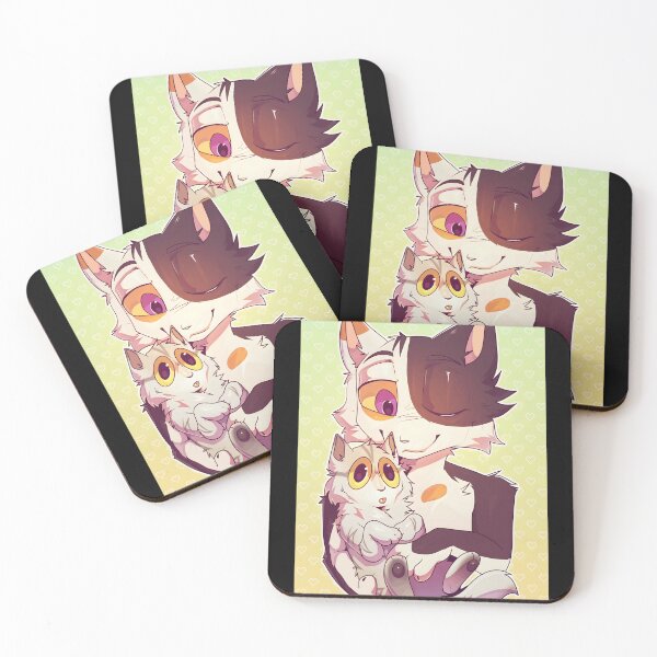 Item preview, Cute Cat and Kitten Embrace Illustration designed and sold by Fibi-studio.