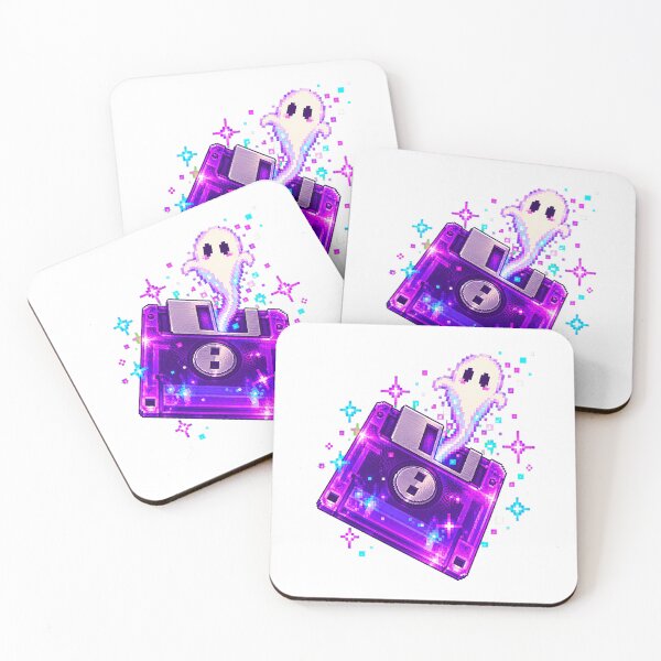 Item preview, Vaporwave Ghost Pixel Floppy Diskette Coder designed and sold by chattsuede.