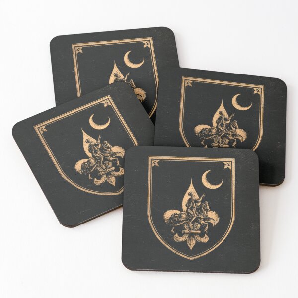 Item preview, Golden Knight Fleur-de-lis Crescent Moon Emblem designed and sold by POVAD.