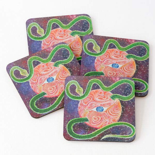 Item preview, "Repto-Planetary Symbiosis" Acrylic on canvas designed and sold by Desorbitarte.