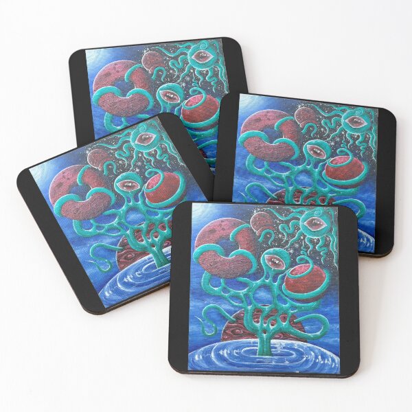 Item preview, "Alien Devours Planets" Acrylic on canvas designed and sold by Desorbitarte.