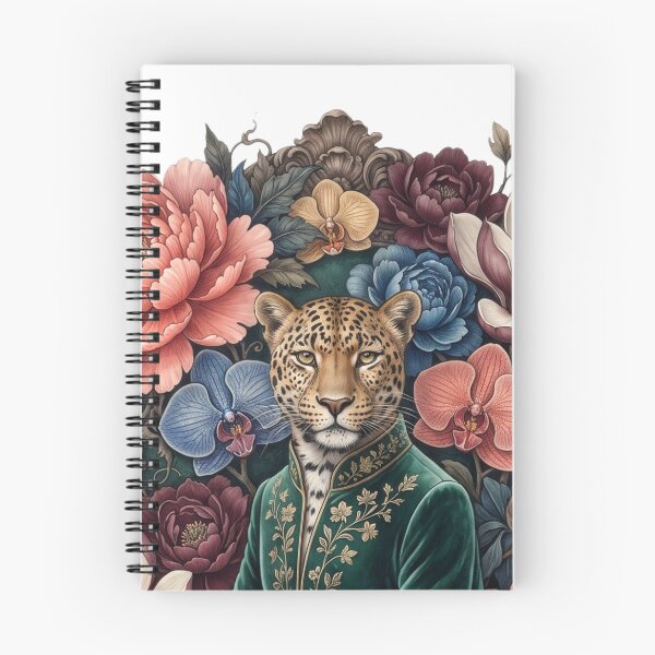 Item preview, Leopard Sitting on a Floral Throne  designed and sold by ImageryLoom.