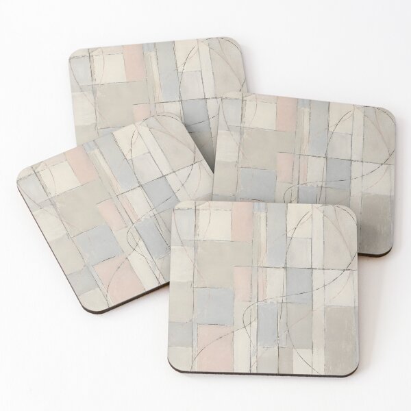 Item preview, Neutral Geometric Line Abstract in Soft Beige and Blush designed and sold by GutyzDesignsES.