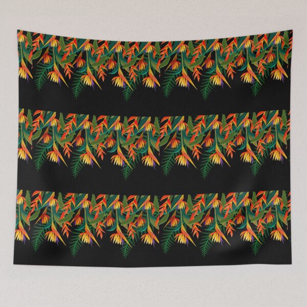 Item preview, Tropical Heliconia Floral Border Design designed and sold by Vellduria.