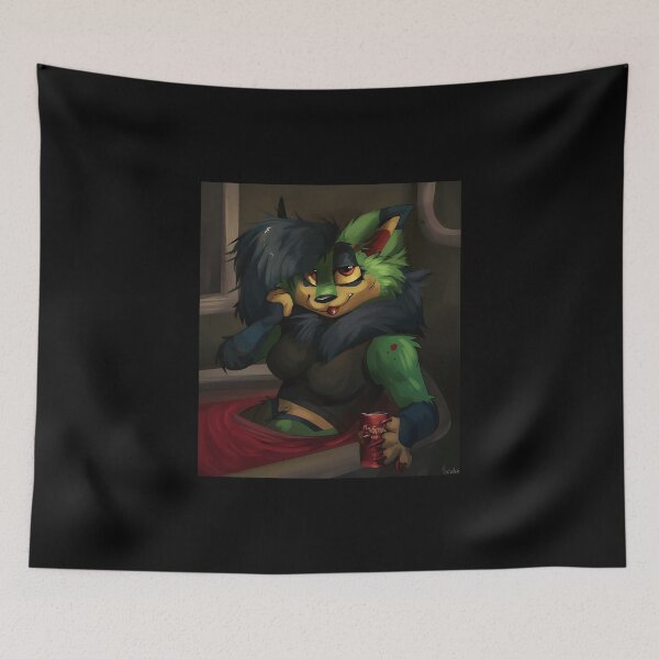 Item preview, Charming Green Furry Character with Bold Style designed and sold by Fibi-studio.