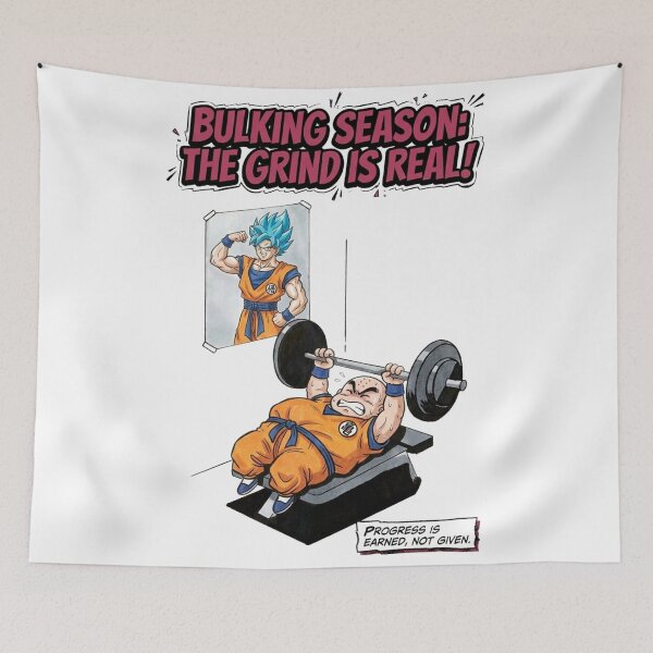 Item preview, Funny Anime Gym Bulking Season Workout Art designed and sold by FreakToons.