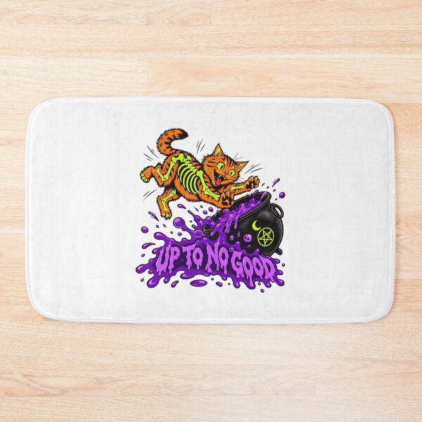 Item preview, Skeleton Cat Spilling Slime Cauldron Goth Halloween designed and sold by chattsuede.