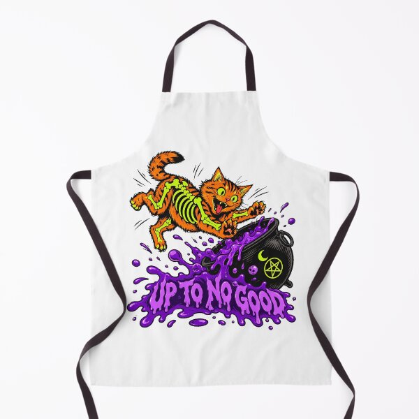 Item preview, Skeleton Cat Spilling Slime Cauldron Goth Halloween designed and sold by chattsuede.