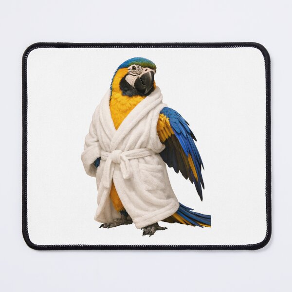 Item preview, Blue and Gold Macaw Bathrobe designed and sold by Sillytoe.