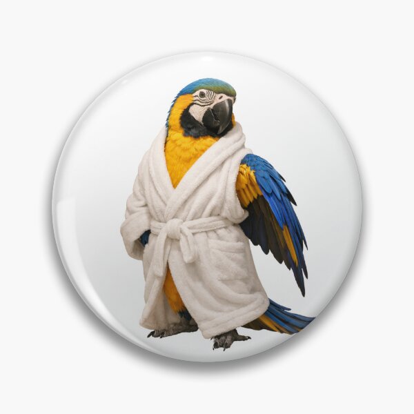 Item preview, Blue and Gold Macaw Bathrobe designed and sold by Sillytoe.