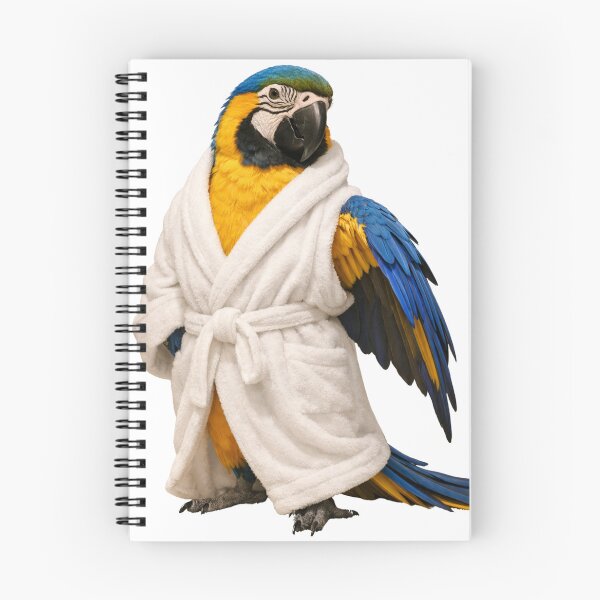 Item preview, Blue and Gold Macaw Bathrobe designed and sold by Sillytoe.