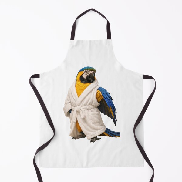 Item preview, Blue and Gold Macaw Bathrobe designed and sold by Sillytoe.
