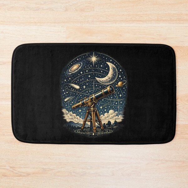 Item preview, Antique refracting telescope under the stars designed and sold by Daily Quirk.