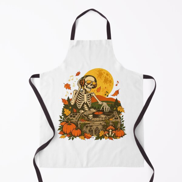 Item preview, DJ Skeleton Vinyl Mixing Halloween Music Lover designed and sold by chattsuede.