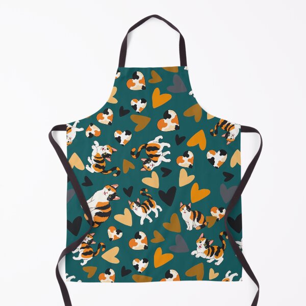 Item preview, Calico cat and heart pattern designed and sold by BigfeetLittlepaws.
