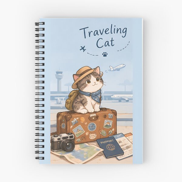Item preview, Traveling Cat – Cat with Suitcase Design designed and sold by KWW SHOP.