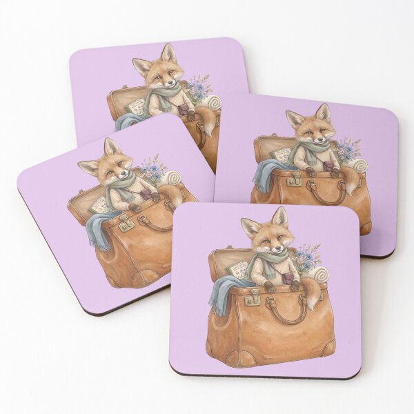 Item preview, Little Fox in a Giant Vintage Handbag designed and sold by ImageryLoom.