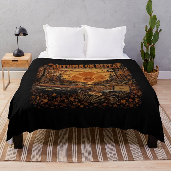 Item preview, Fall Vinyl Sunset - Vintage Rock Forest Art designed and sold by Nacho Average Designs.