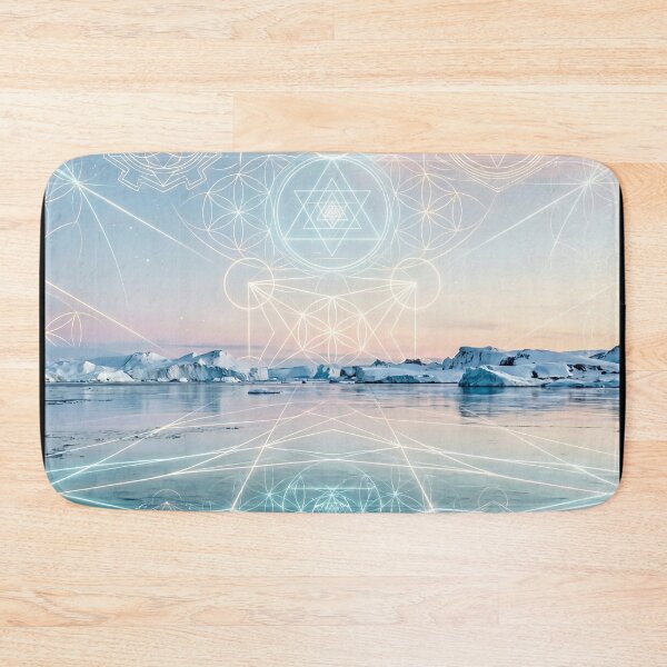Item preview, Glowing Sacred Geometry Glacial Ocean Mirror | Monkeybusiness designed and sold by monkeybusiness.pt.