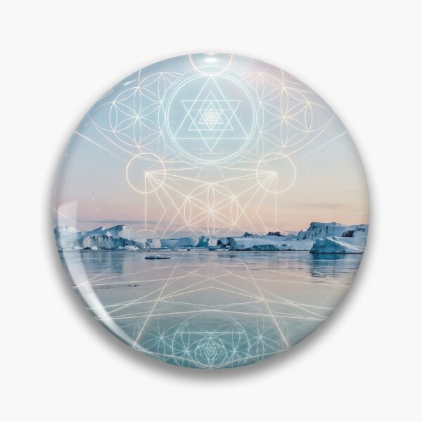 Item preview, Glowing Sacred Geometry Glacial Ocean Mirror | Monkeybusiness designed and sold by monkeybusiness.pt.