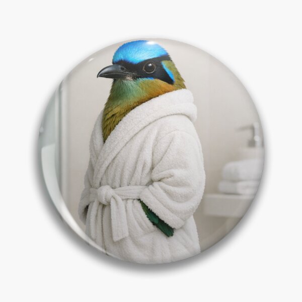Item preview, Blue-Crowned Motmot Bathrobe designed and sold by Sillytoe.