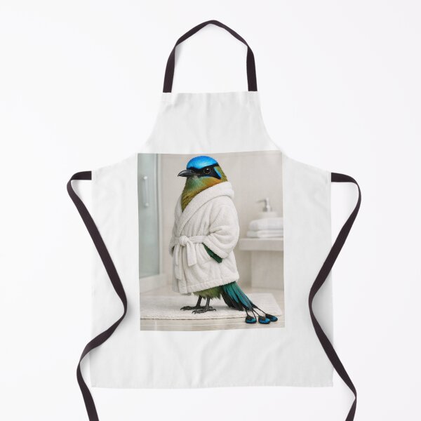 Item preview, Blue-Crowned Motmot Bathrobe designed and sold by Sillytoe.