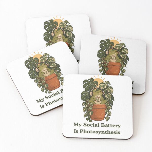 Item preview, My Social Battery Is Photosynthesis - Cute Frog Plant Lover designed and sold by FashionDollQtr.