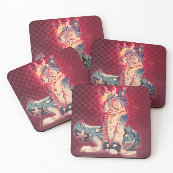 Item preview, Cute Cartoon Character with Stars and Checkered Background designed and sold by Fibi-studio.