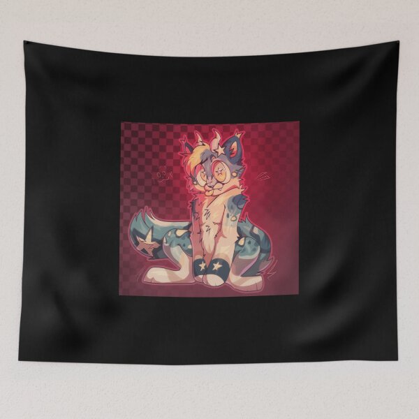 Item preview, Cute Cartoon Character with Stars and Checkered Background designed and sold by Fibi-studio.