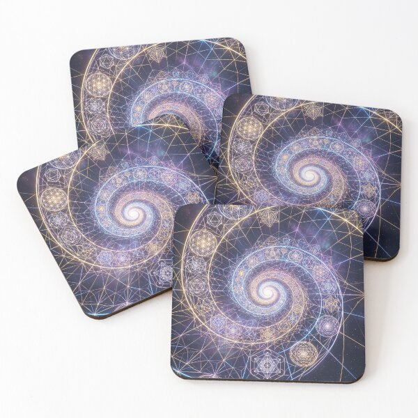 Item preview, Glowing Golden Fibonacci Spiral Cosmic Geometry | Monkeybusiness designed and sold by monkeybusiness.pt.