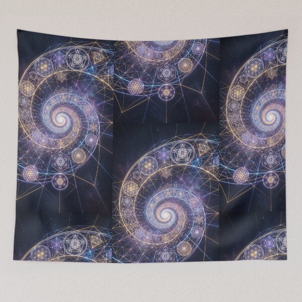 Item preview, Glowing Golden Fibonacci Spiral Cosmic Geometry | Monkeybusiness designed and sold by monkeybusiness.pt.