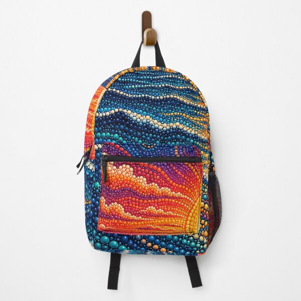 Item preview, Abstract Dot Art Sunset Over Ocean Waves designed and sold by DaisyHouse.