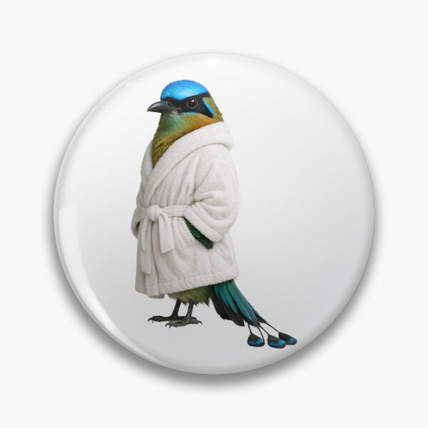 Item preview, Blue-Crowned Motmot Bathrobe designed and sold by Sillytoe.