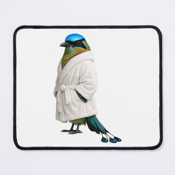 Item preview, Blue-Crowned Motmot Bathrobe designed and sold by Sillytoe.